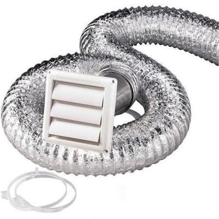 Safety First 4 x 5 ft. Outside Dryer Vent Kit; White SA365162